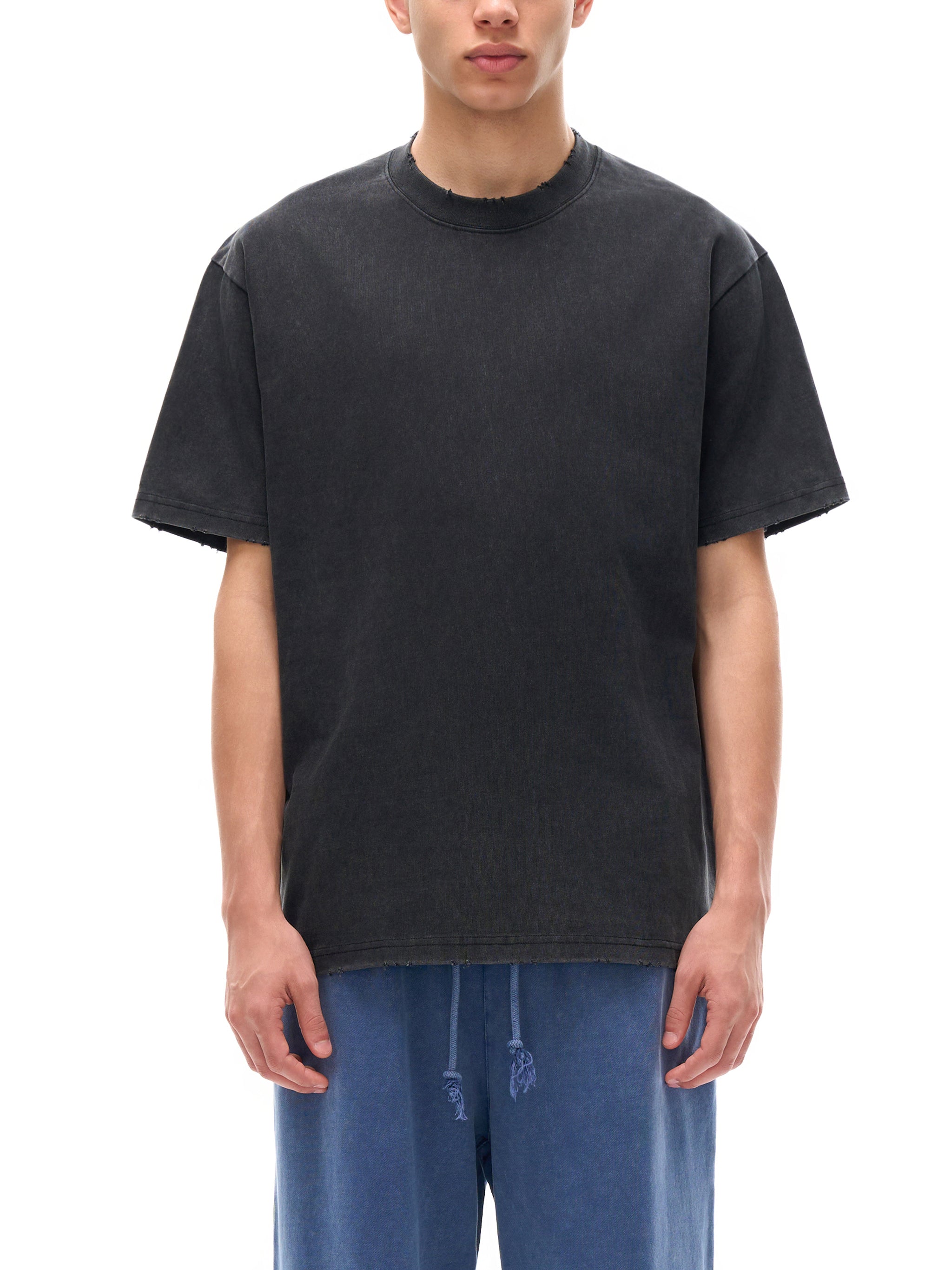 Heavyweight Vintage Washed Frayed T-Shirt - Sink Weight