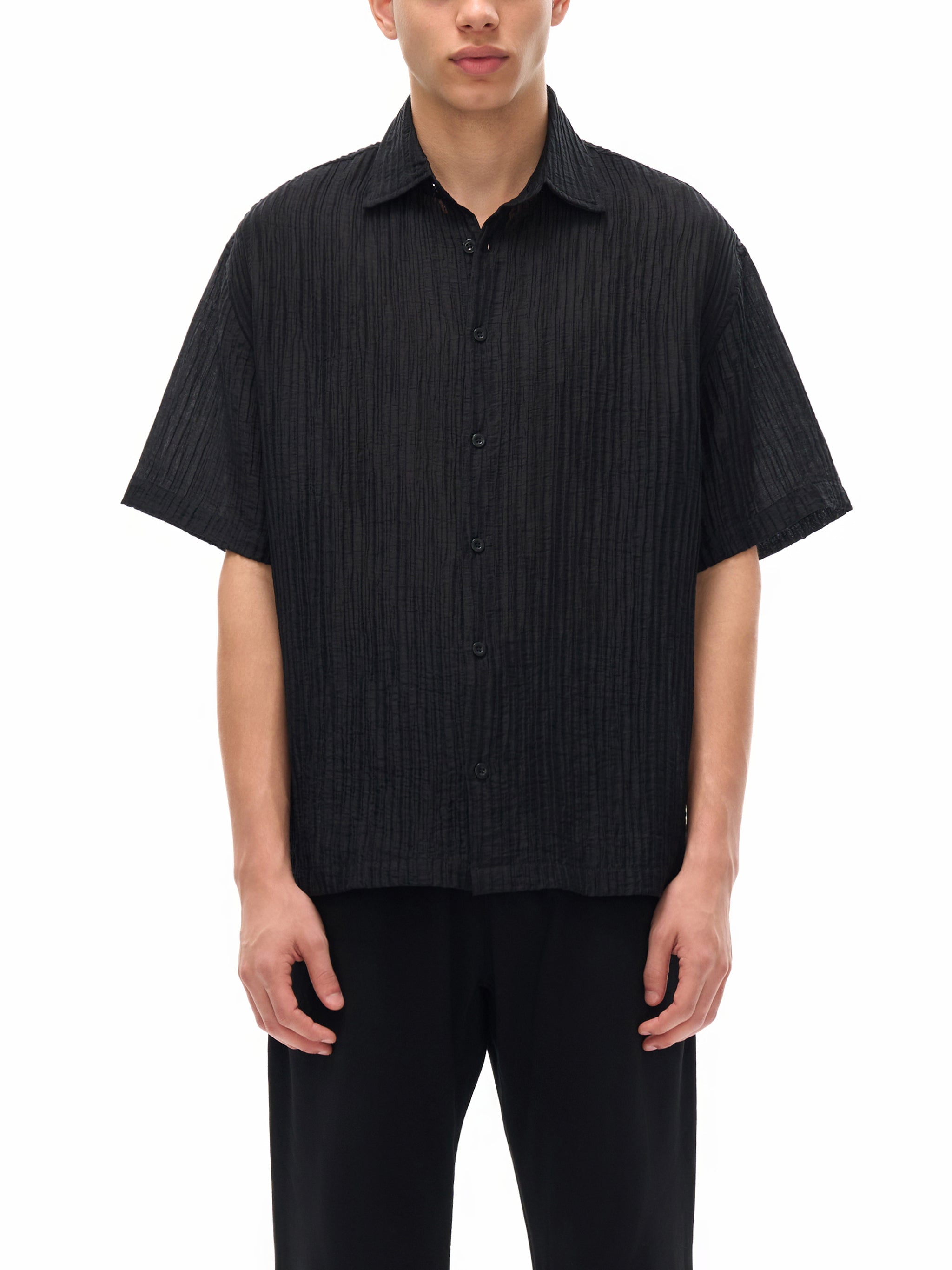 Tencel Jacquard Shirt - Blackseal