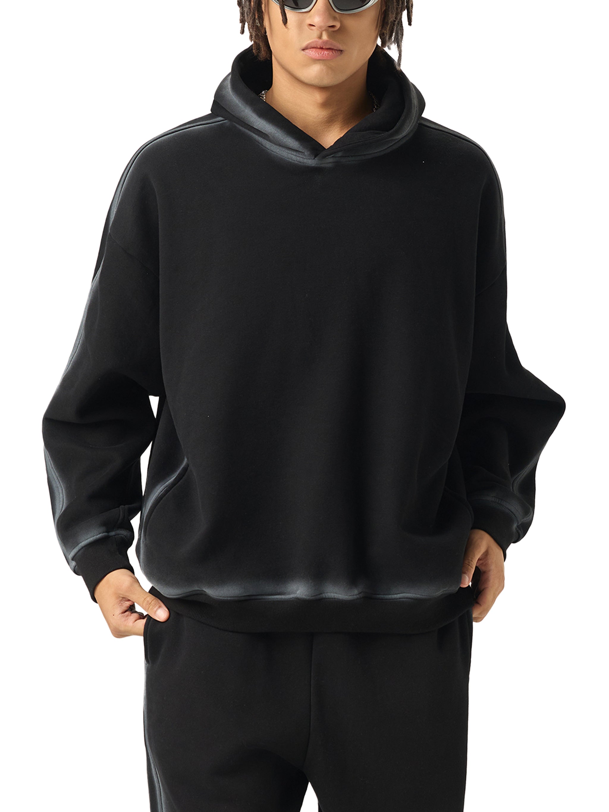 Sunfaded Edge Fleece Hoodie - Bleached Ruin