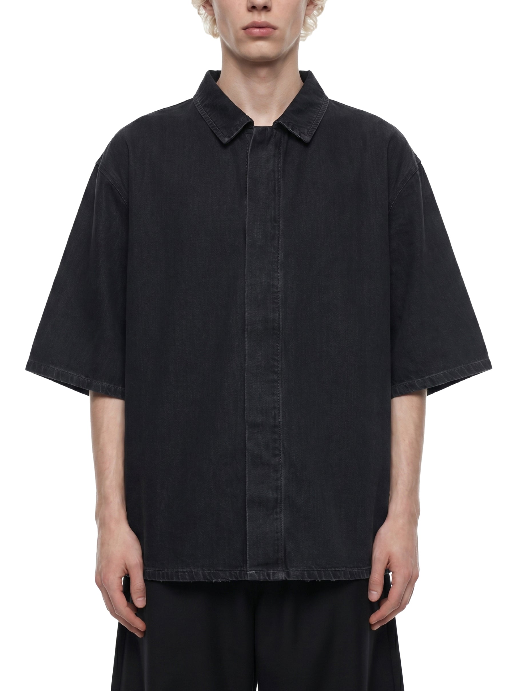 Vintage Wash Drop Shoulder Lyocell Shirt - Lapsed