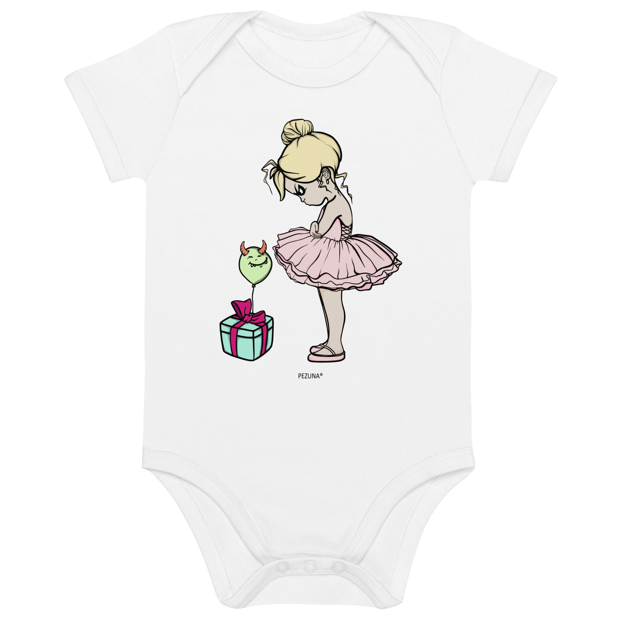 Organic Cotton Baby Bodysuit - Little Rebel Girl I