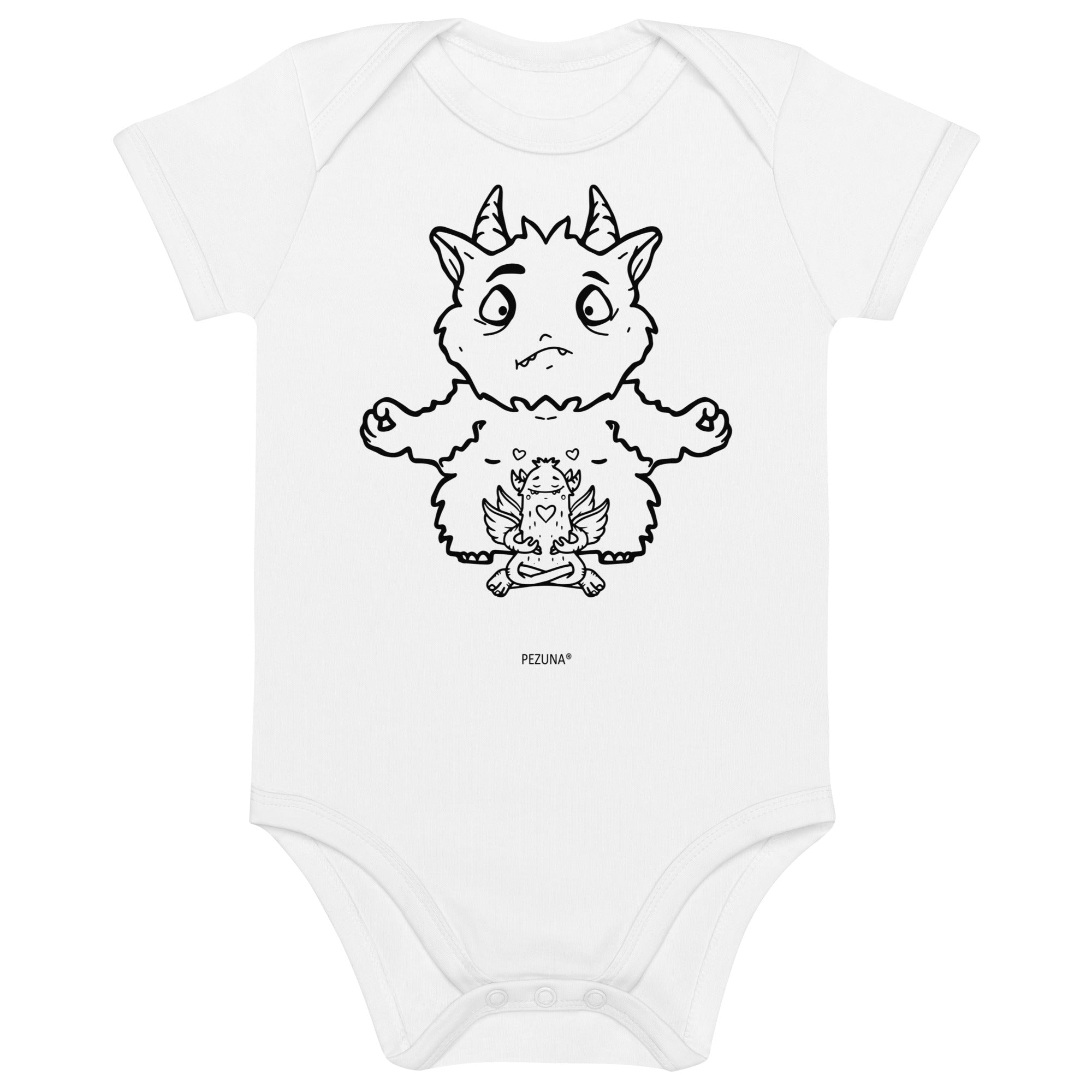 Organic Cotton Baby Bodysuit - Little Monster I