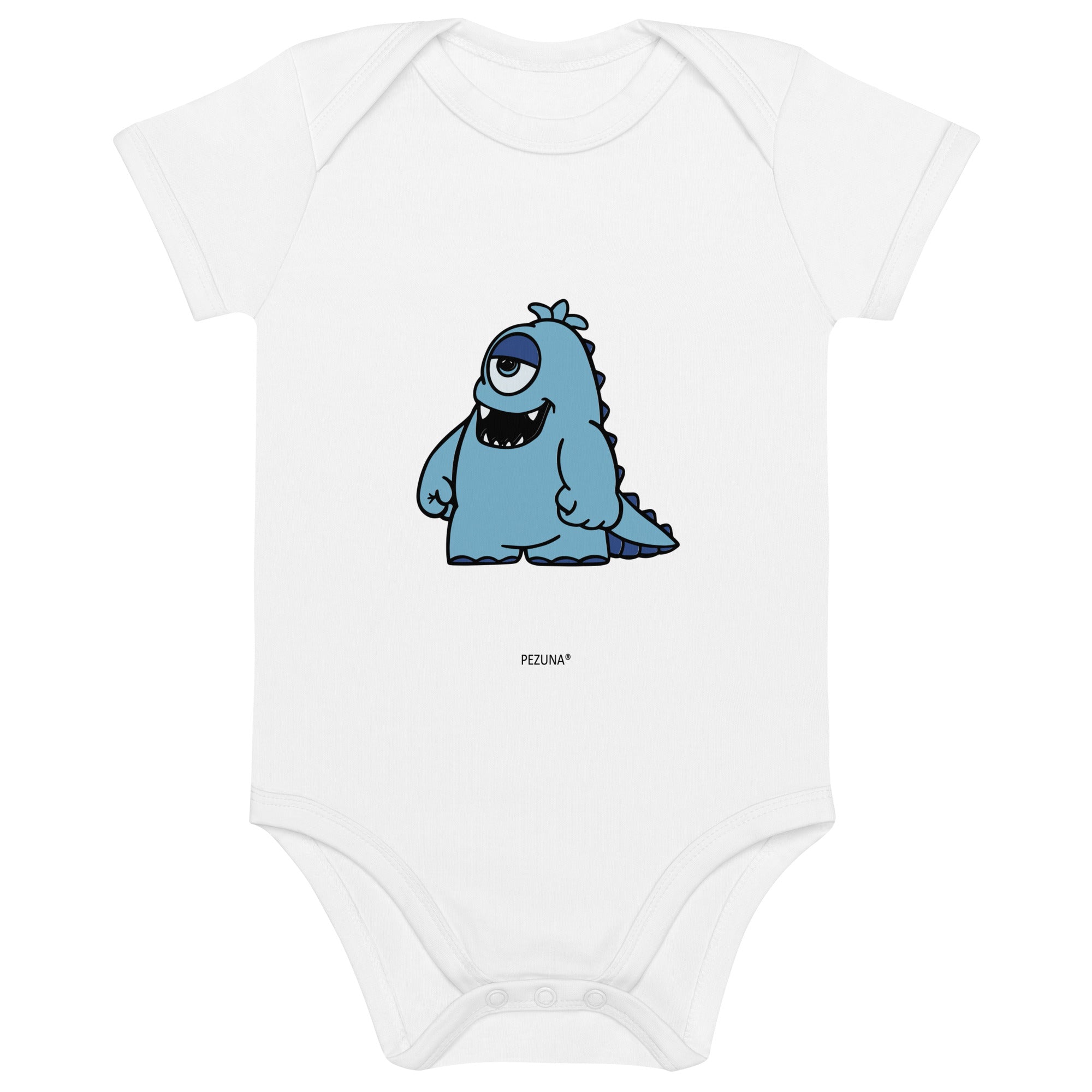 Organic Cotton Baby Bodysuit - Happy Monster II