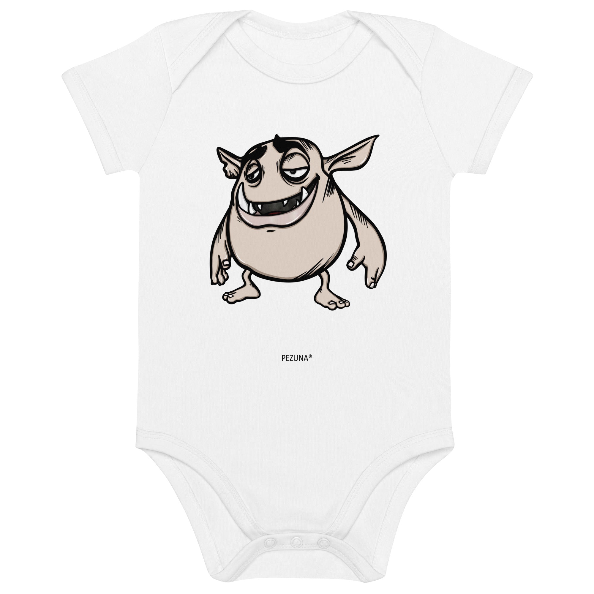 Organic Cotton Baby Bodysuit - Happy Monster III