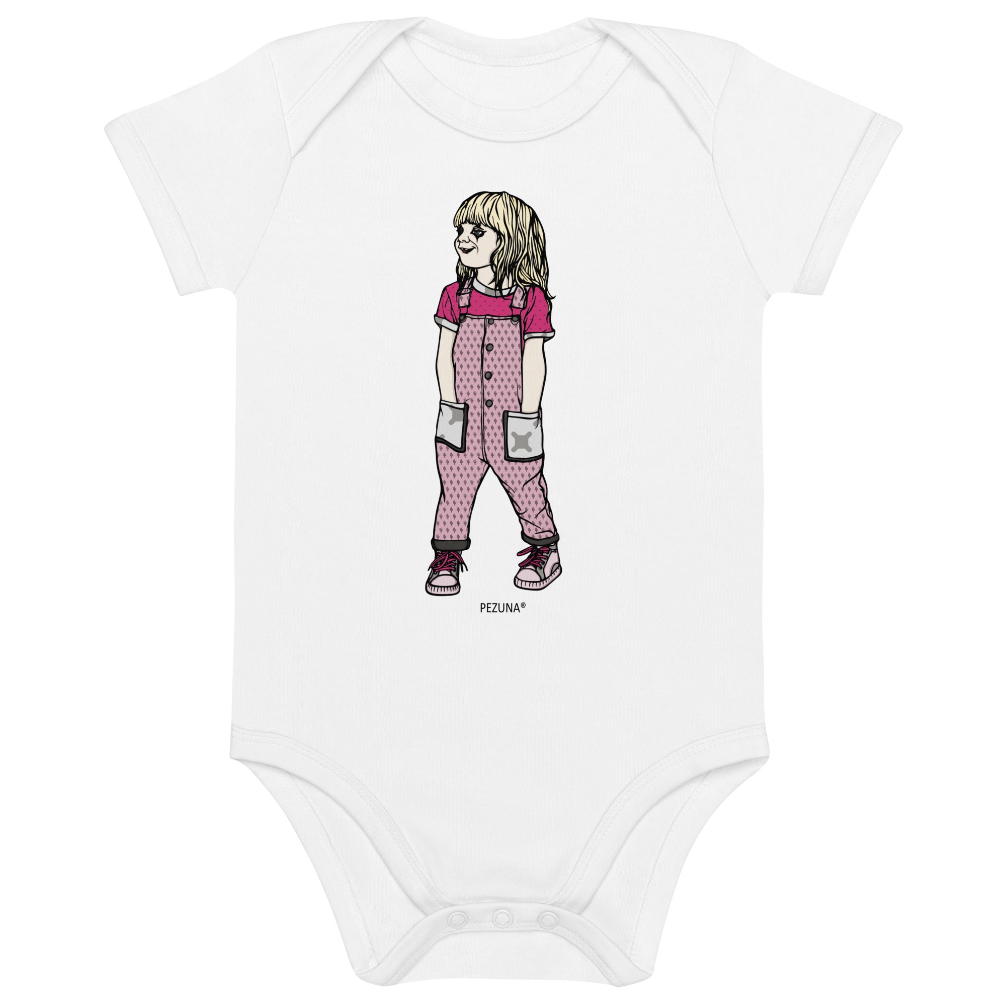 Organic Cotton Baby Bodysuit - Little Rebel Girl II