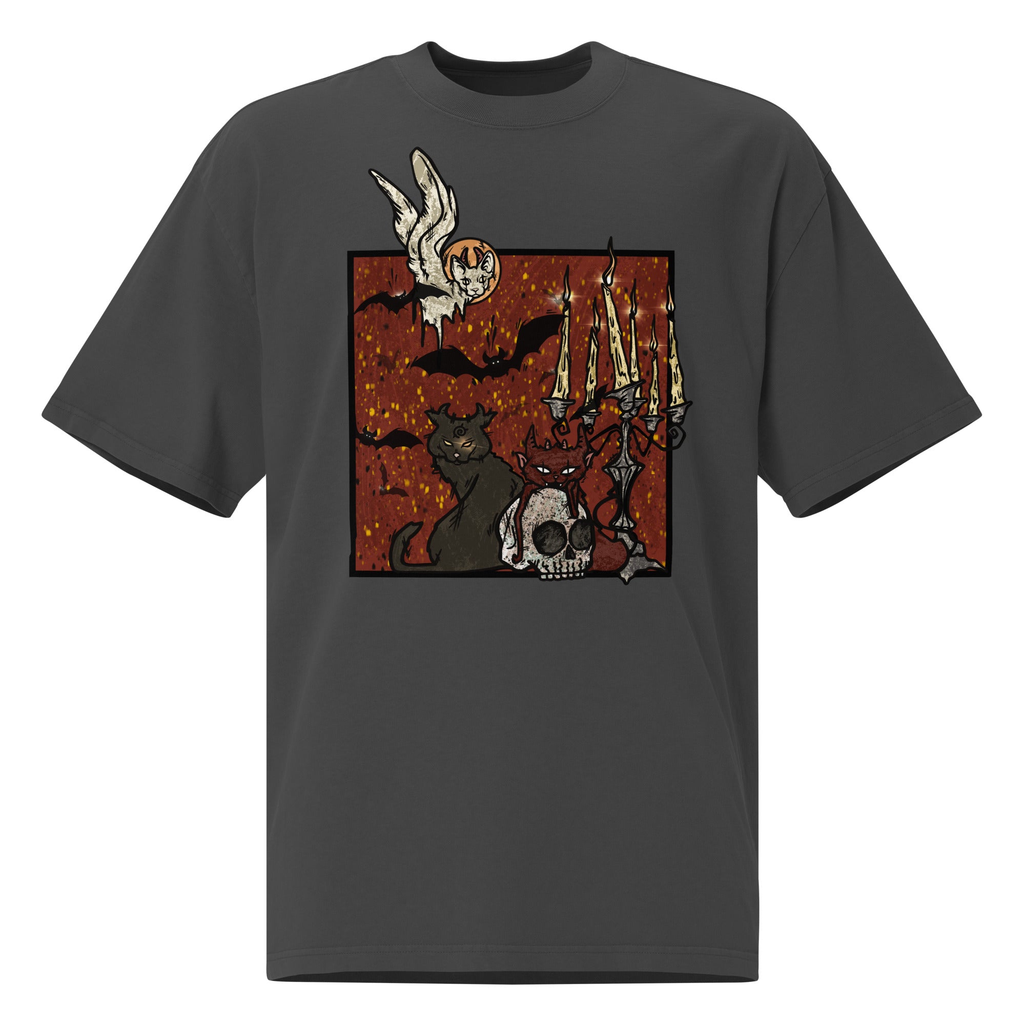 Oversized Faded T-Shirt - Horror Night II