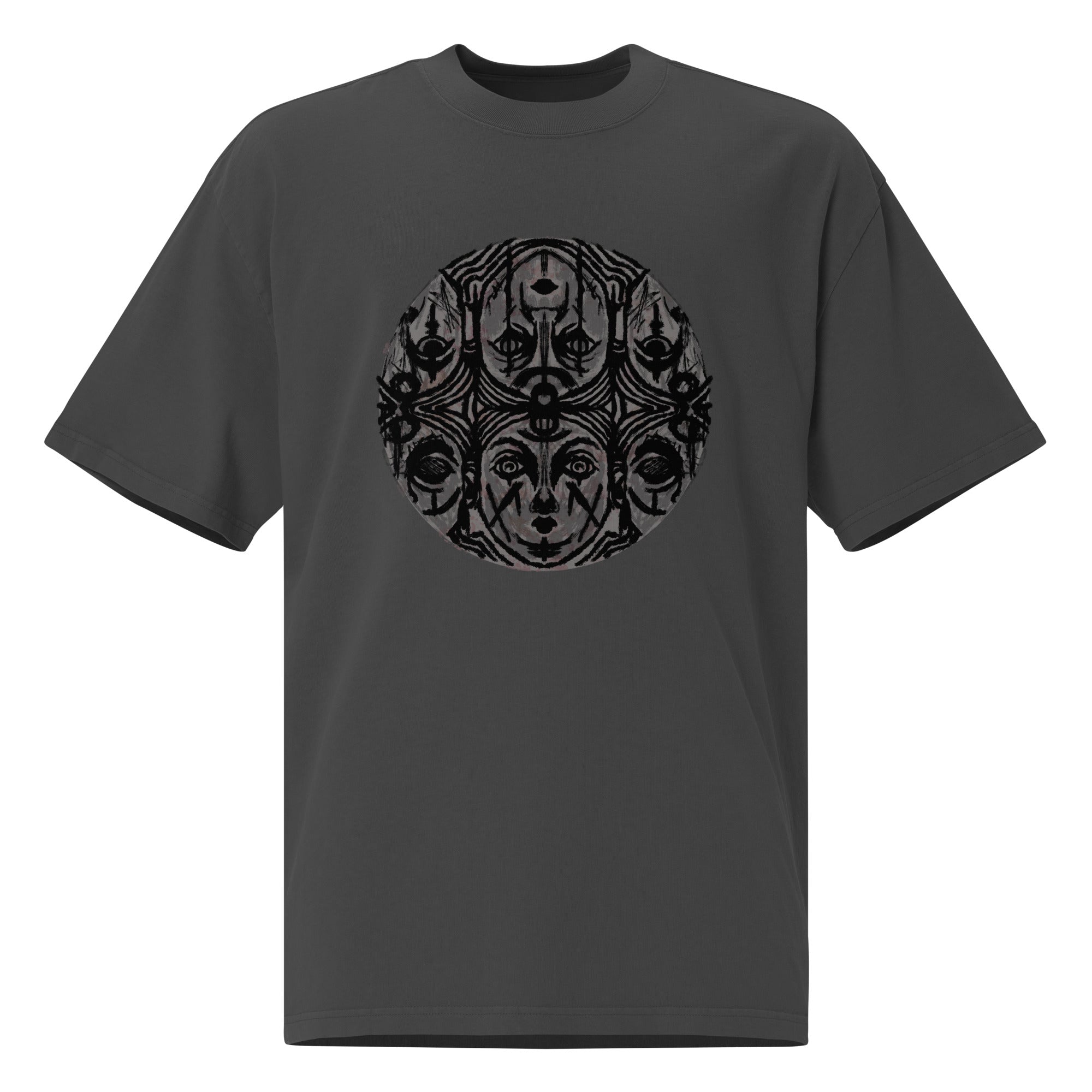 Oversized Faded T-Shirt - Faces IX