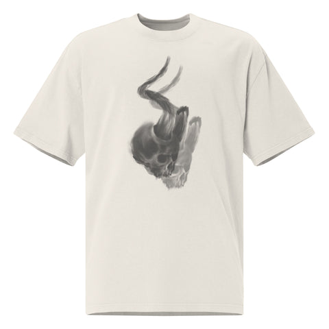 Oversized Faded T-Shirt - Blurry Skull II