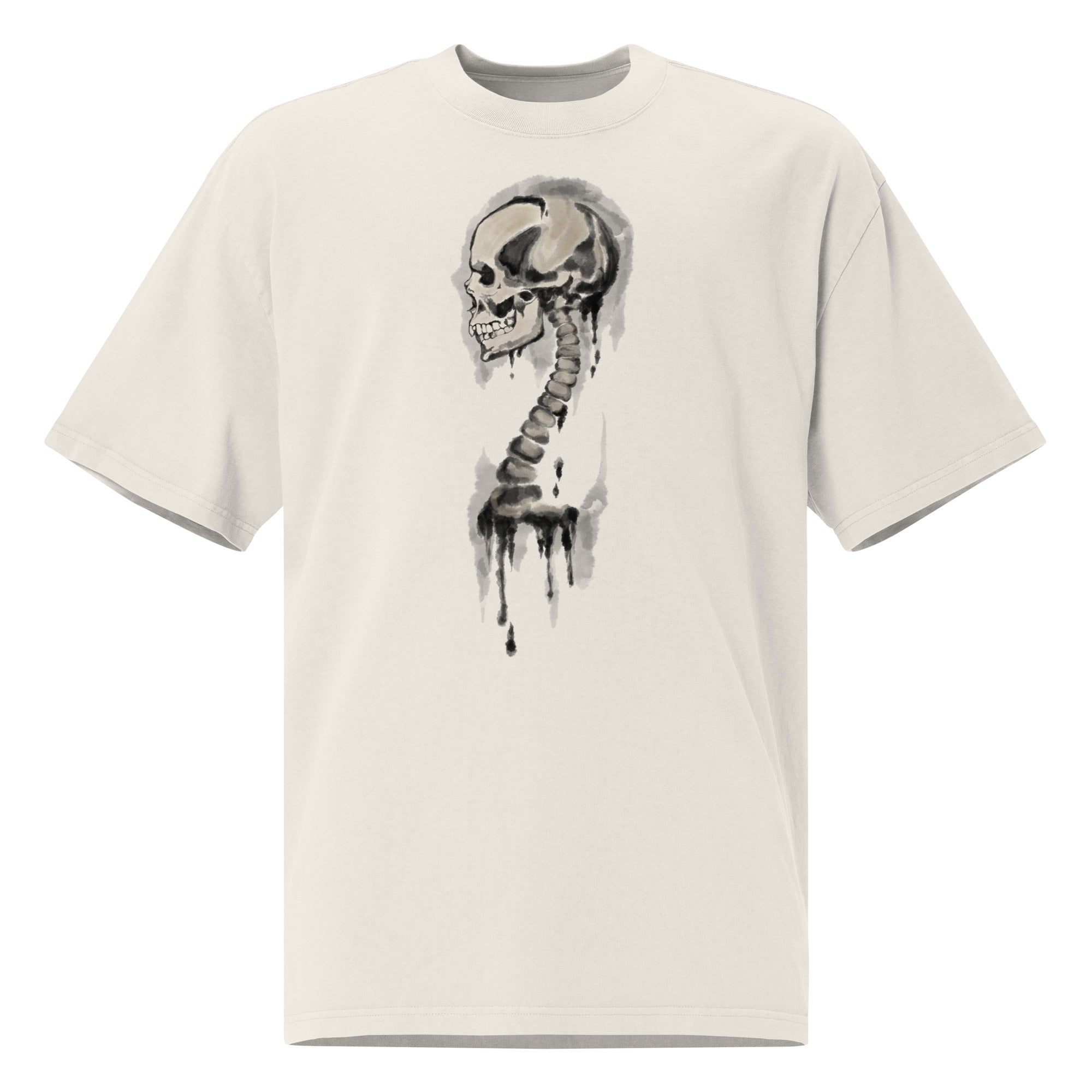 Oversized Faded T-Shirt - Broken Skeleton III