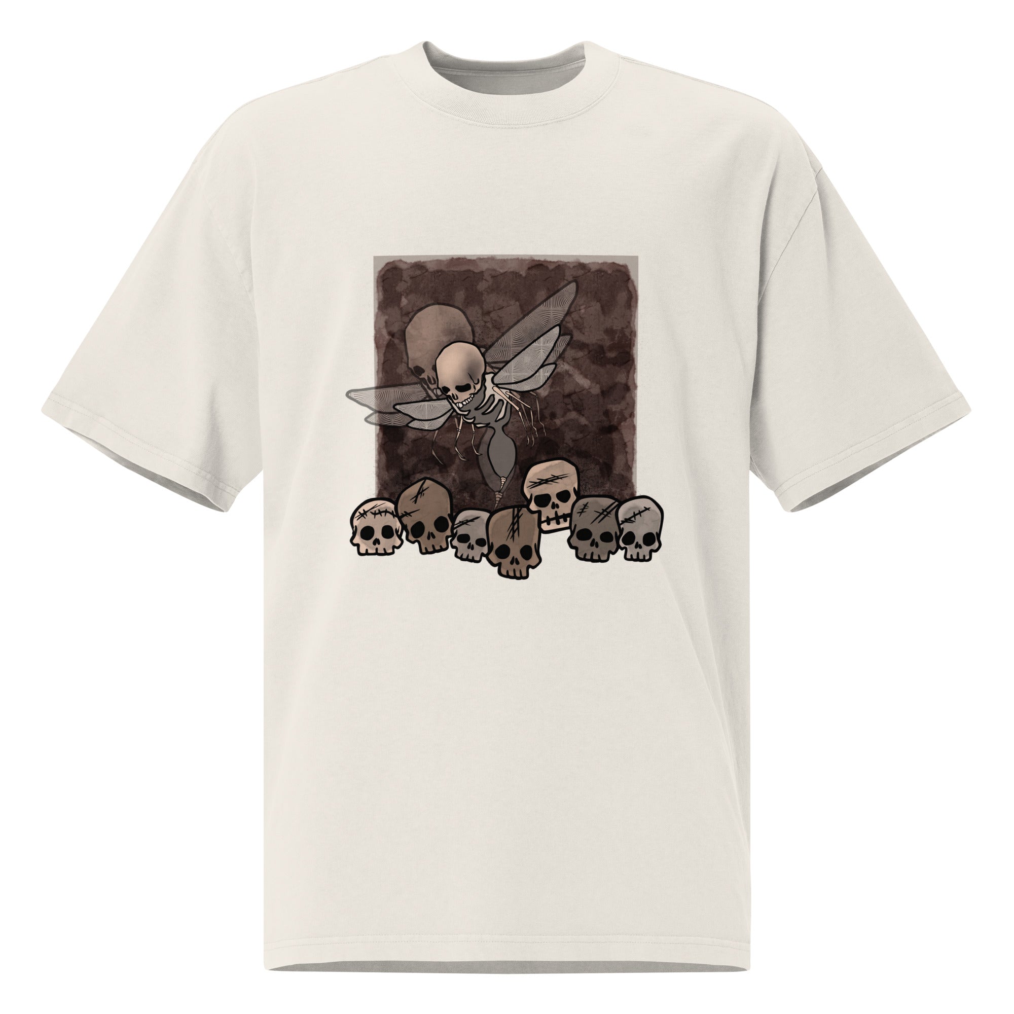Oversized Faded T-Shirt - Skull VIII