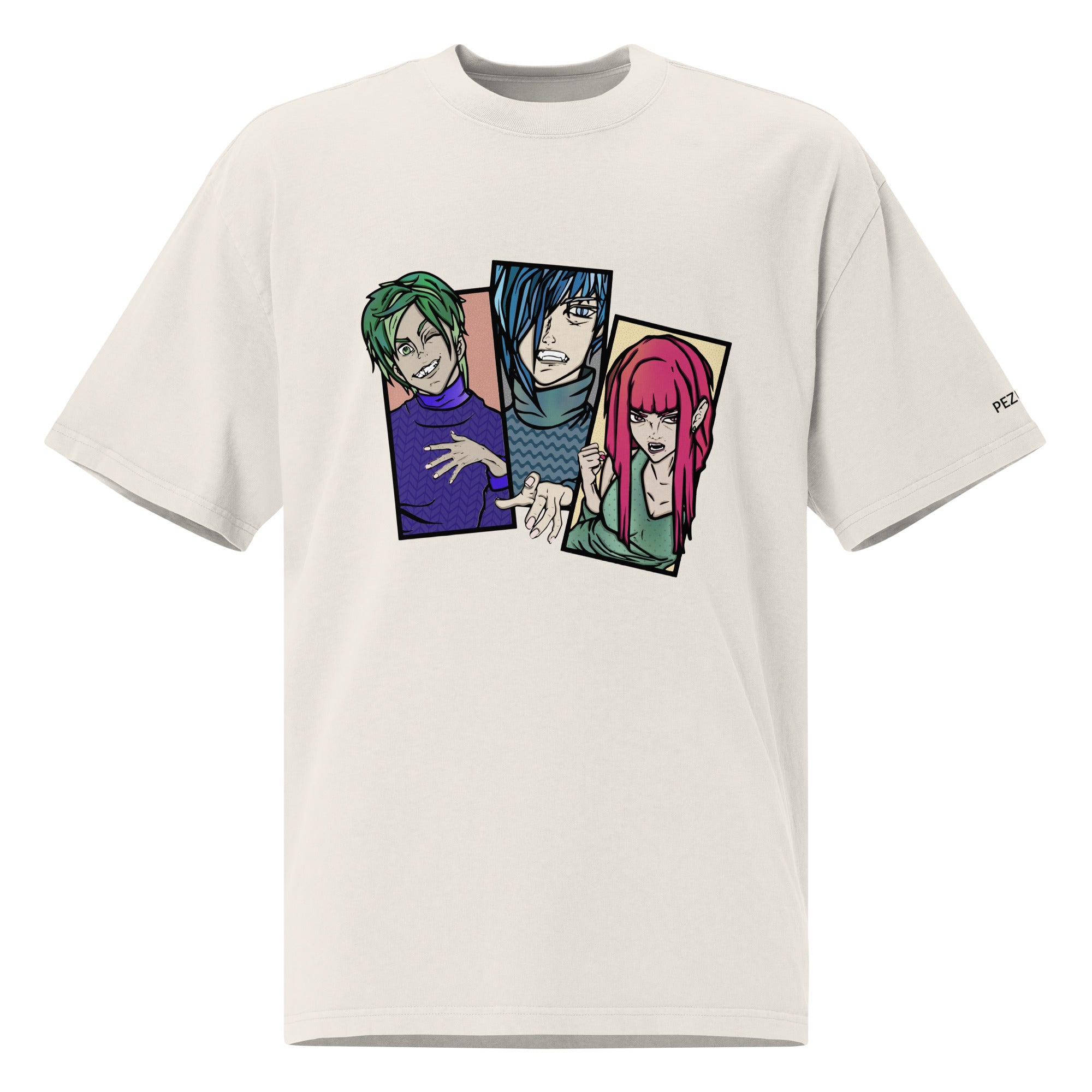 Oversized Faded T-Shirt - Anime IV