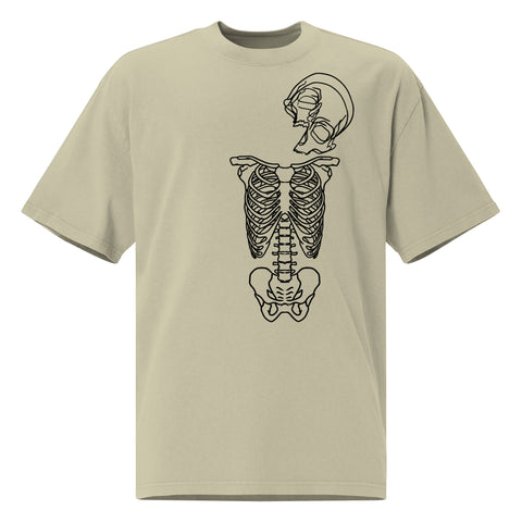 Oversized Faded T-Shirt - Broken Skeleton I