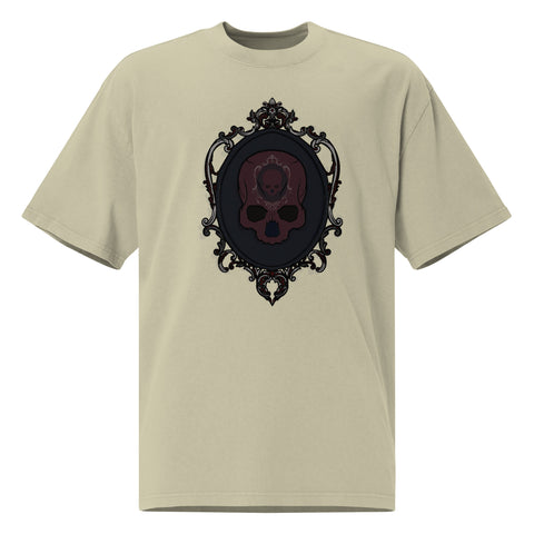 Oversized Faded T-Shirt - Dual Skull III