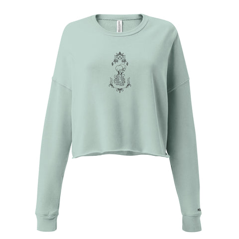 Crop Sweatshirt - Dual Skull II