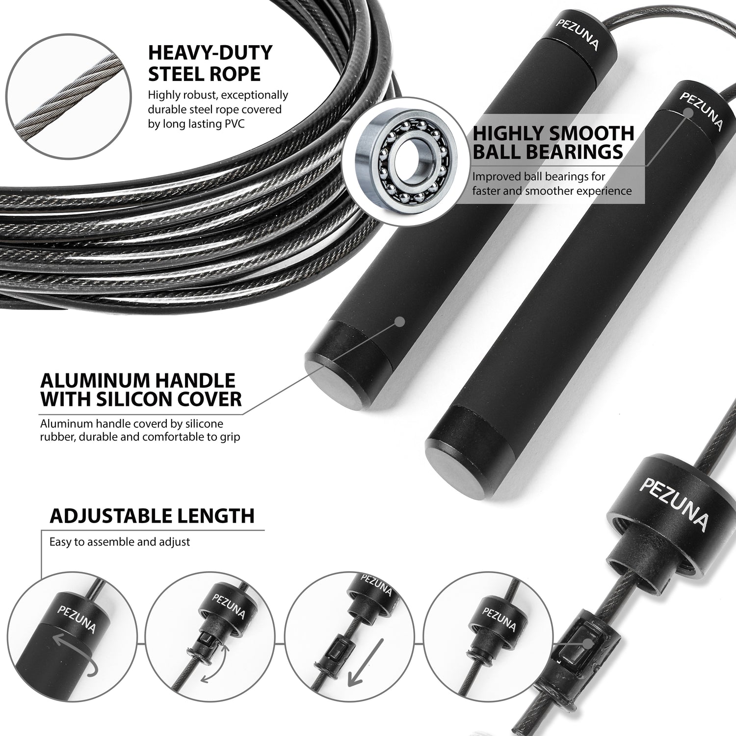 Heavy Duty Jump Rope – PEZUNA®